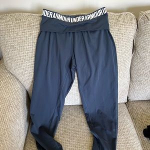 Under Armour joggers, blue/gray, small.